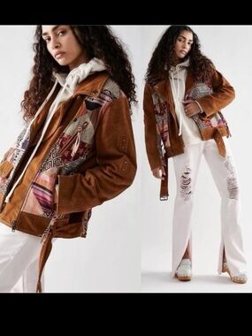 NWOT We The Free Vintage Style Cow Leather Jacket. S. Rare! $950
